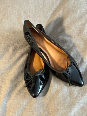 Corso Como Black Patent Pointed Ballet Flats